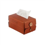 Bosca Fíocháin Leathar Sealbhóir Páipéar Bosca Napkin